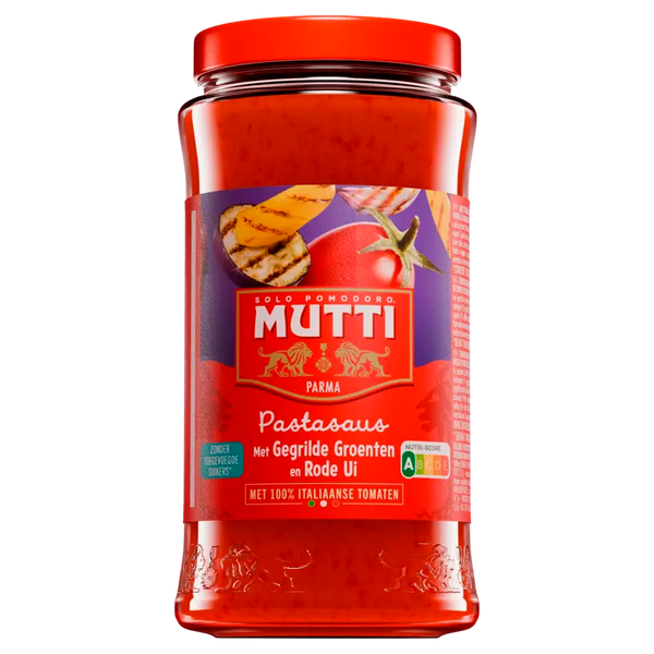 Mutti Tomatensaus met gegrilde groenten