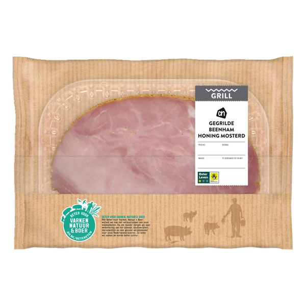 Grilled ham with honey mustard