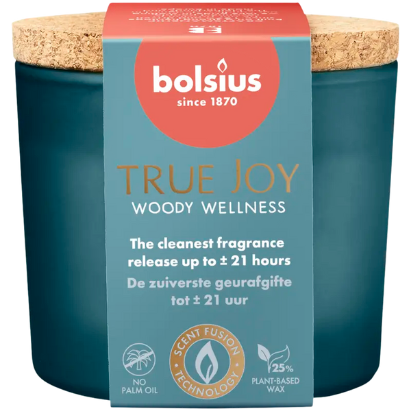 Bolsius Geurglas true joy woody wellness