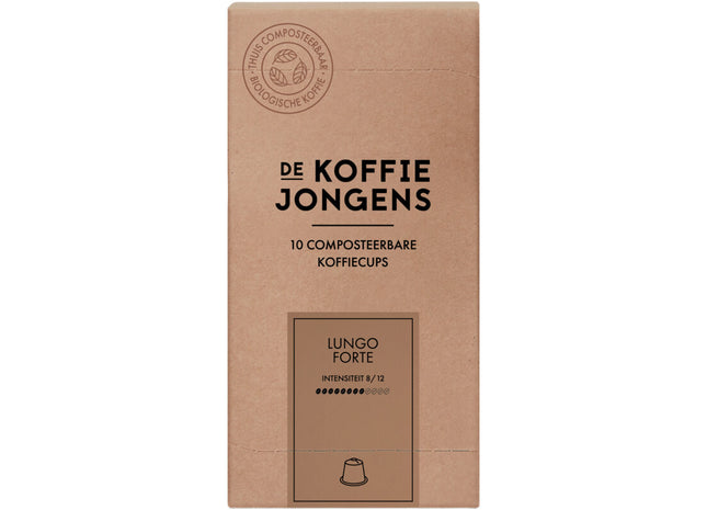 De Koffiejongens Lungo forte capsules