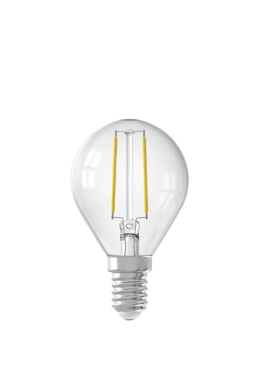 Majestätische LED-Fadenlampe Kugel klar E14 25W