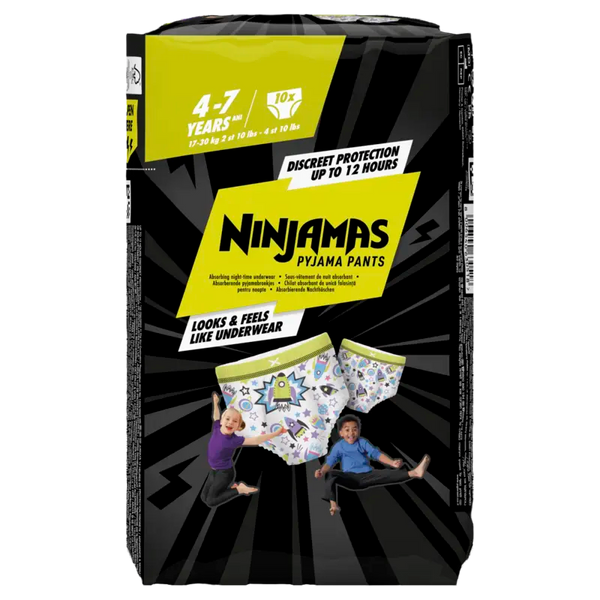 Ninjamas Absorbent pajama pants boy 4-7