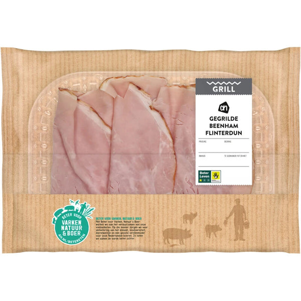 Gegrilde beenham flinterdun
