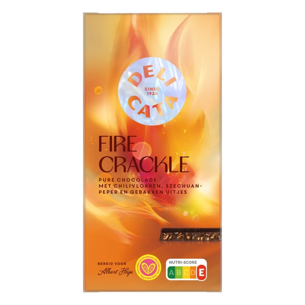 Delicata Reep fire crackle pure chocolade