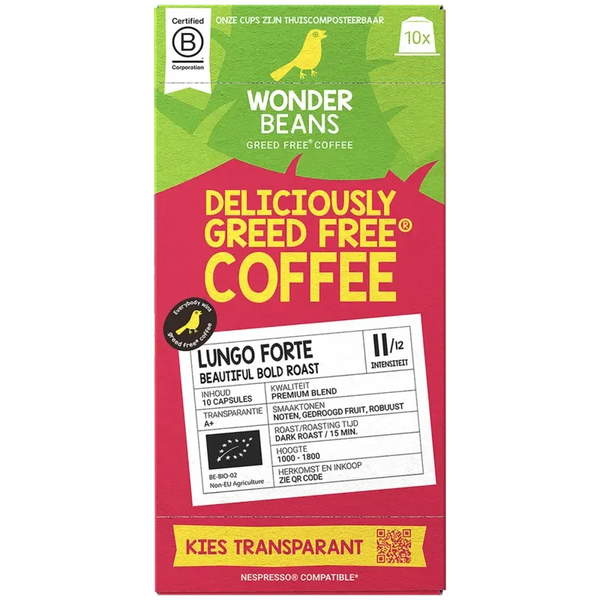 WonderBeans Lungo forte beautiful bold capsules