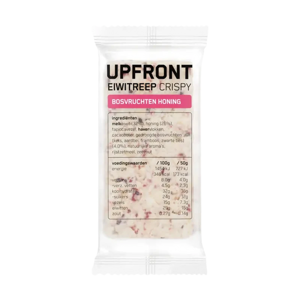 Upfront Eiwitreep crispy bosvruchten honing