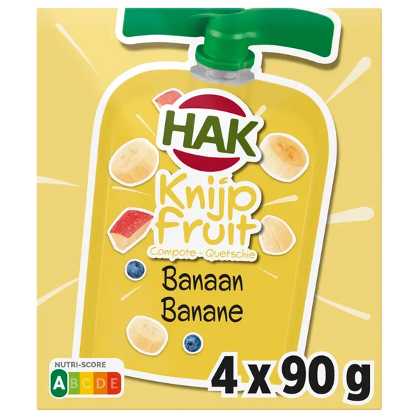 Hak Knijpfruit banaan 4-pack