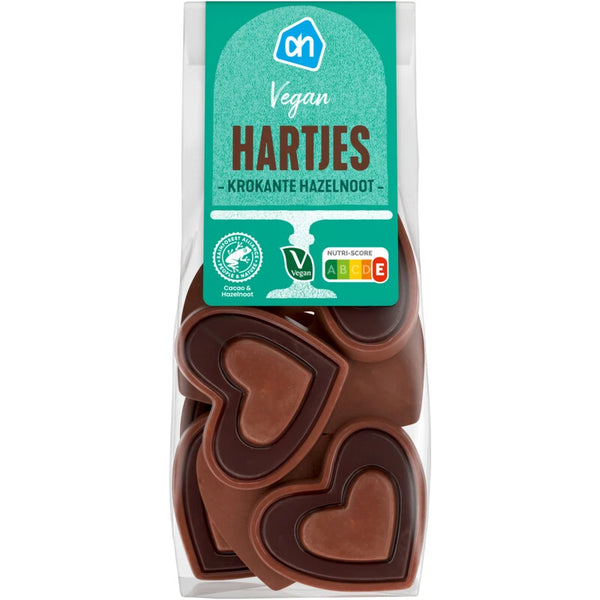Vegan hartjes krokante hazelnoot
