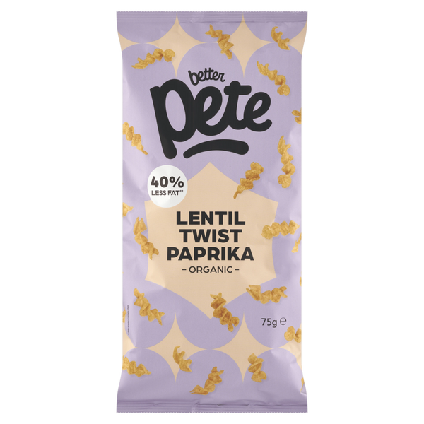Better Pete Organic Lentil Twists Paprika