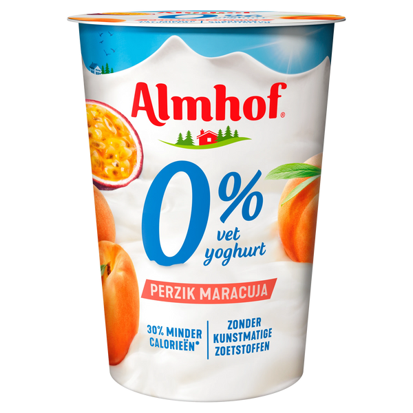 Almhof 0% Fett Joghurt Pfirsich Maracuja