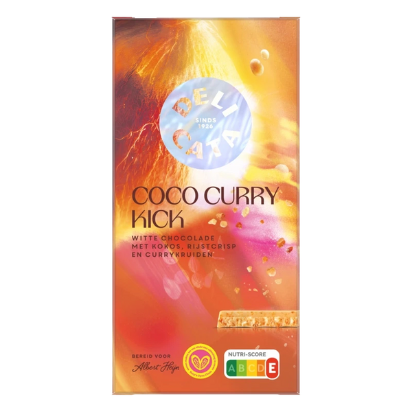 Delicata Reep coco curry kick witte chocolade