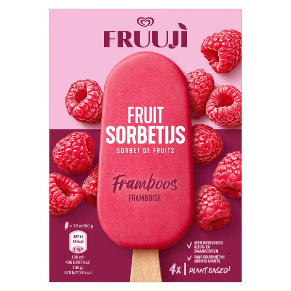 Ola Fruuji sorbetijs framboos