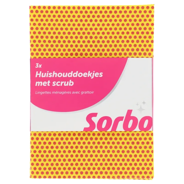 Sorbo Huishouddoekjes met scrub 25x35cm 3st