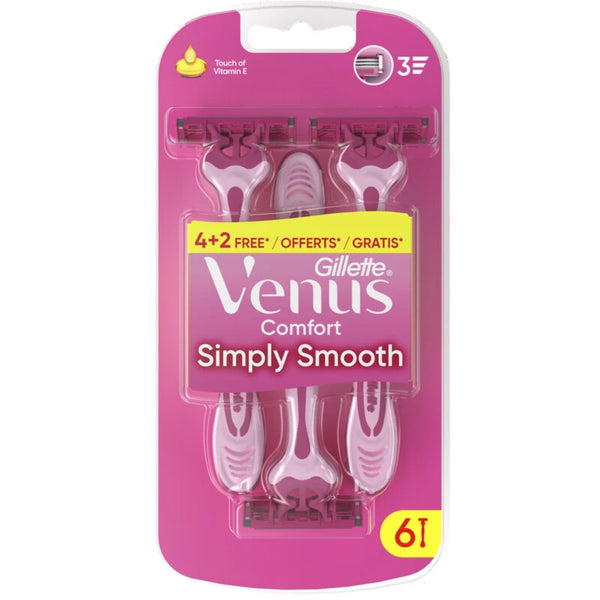 Gillette Venus Comfort Smooth 4+2 Rasierklingen
