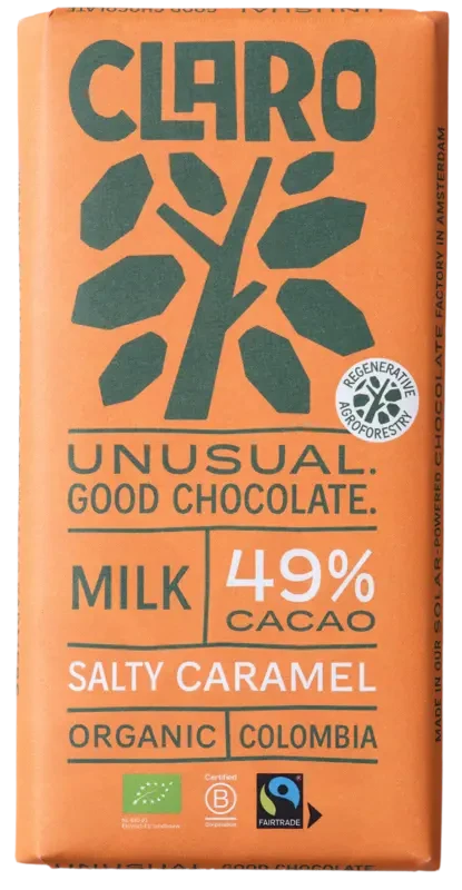 Claro Reep milk salty caramel 49% cacao