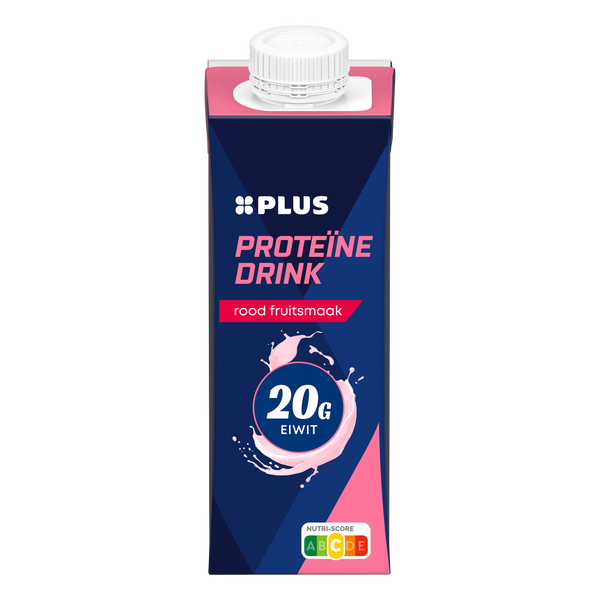 Proteïnedrink rood fruitsmaak