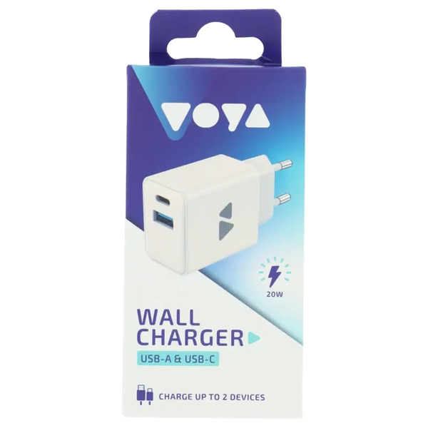 VOYA Wall charger USB-A & USB-C