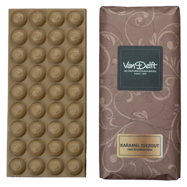Van Delft Chocolade reep karamel zeezout