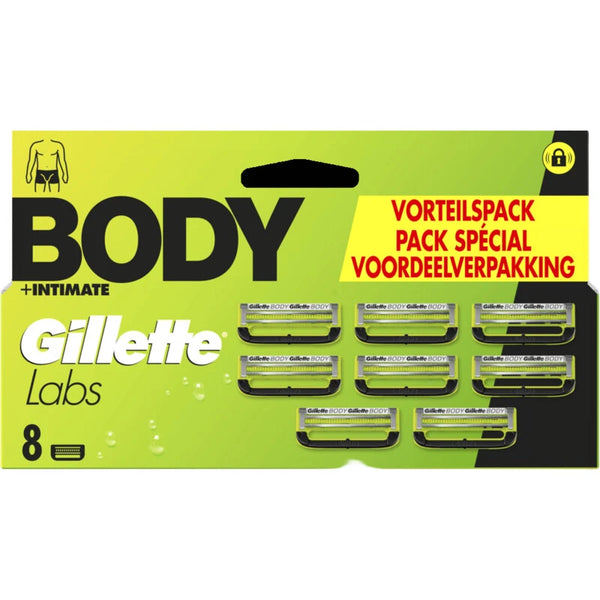 Gillette Labs body + intimate 8 navulmesjes