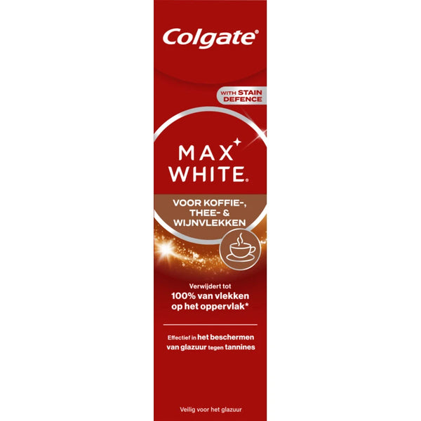 Colgate Max white voor koffie