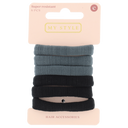 MyStyle Elastiek pony zwart grijs beige 6s