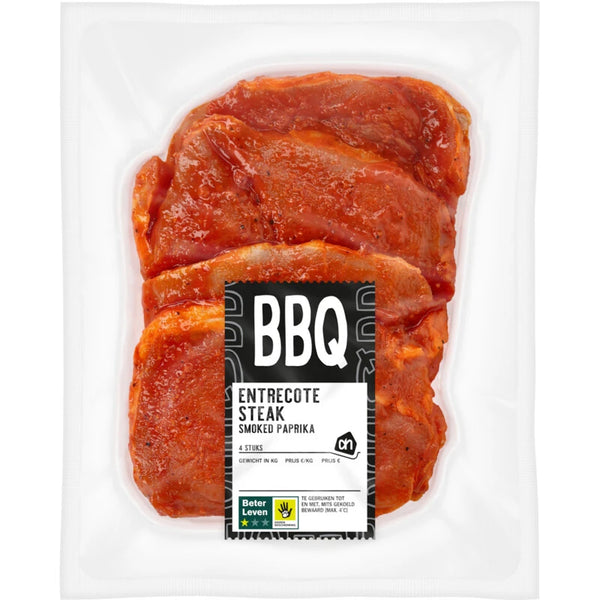 BBQ entrecote steak smoked paprika