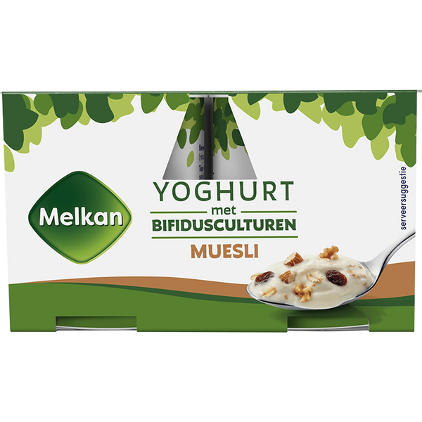 Melkan Joghurt mit Kulturen mit Müsli