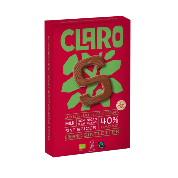 Claro Sintletter melk sintkruiden 40% cacao