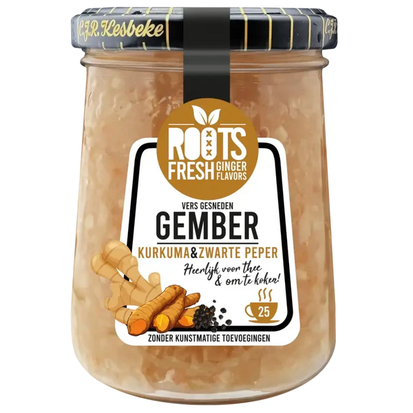 Kesbeke Roots Vers gesneden gember kurkuma & peper