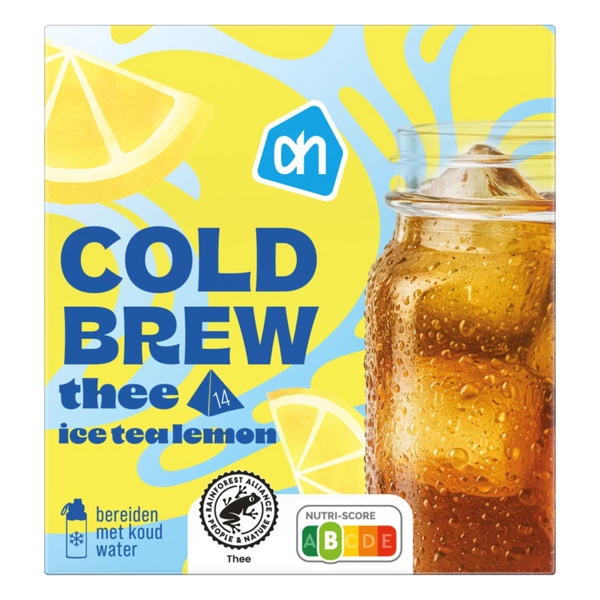 Cold brew ice tea lemon