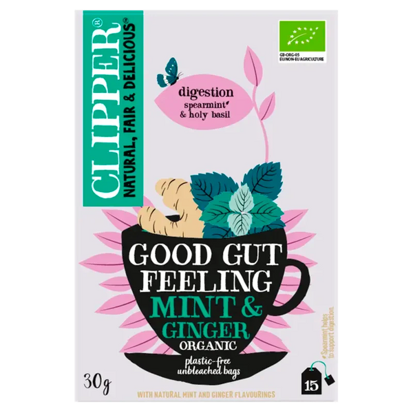 Clipper Good gut feeling mint & ginger