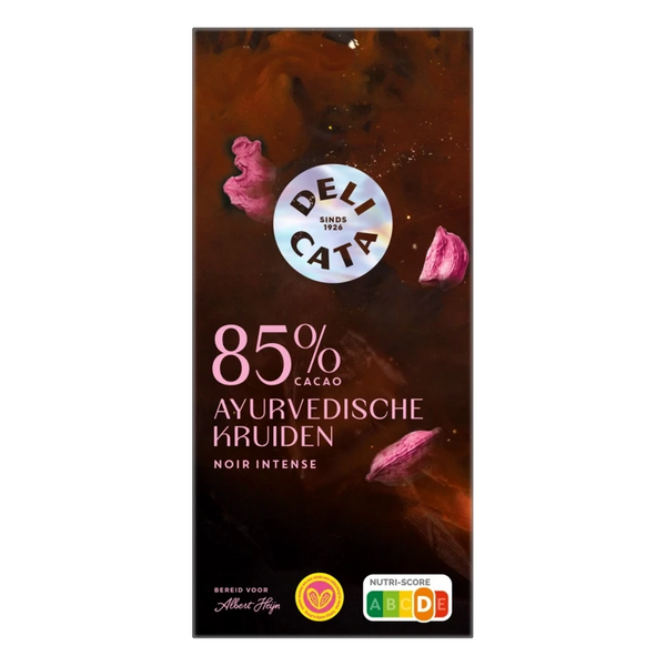 Delicata Reep 85% cacao ayurvedische kruiden
