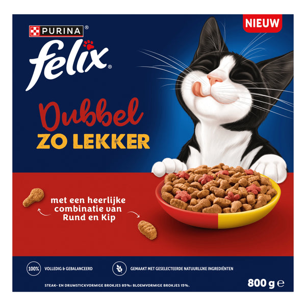 Felix twice as tasty beef and chicken