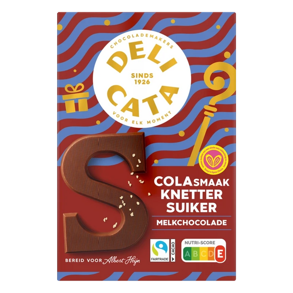 Delicata Chocoladeletter cola smaak knettersuiker