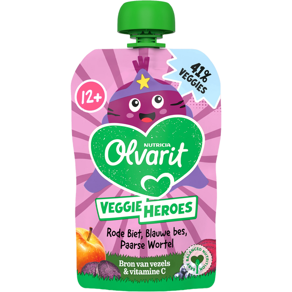 Olvarit Quetschbeutel 12m440 Rote Bete Heidelbeere Karotte