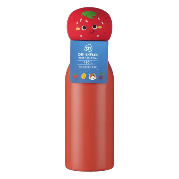 RVS fles aardbei