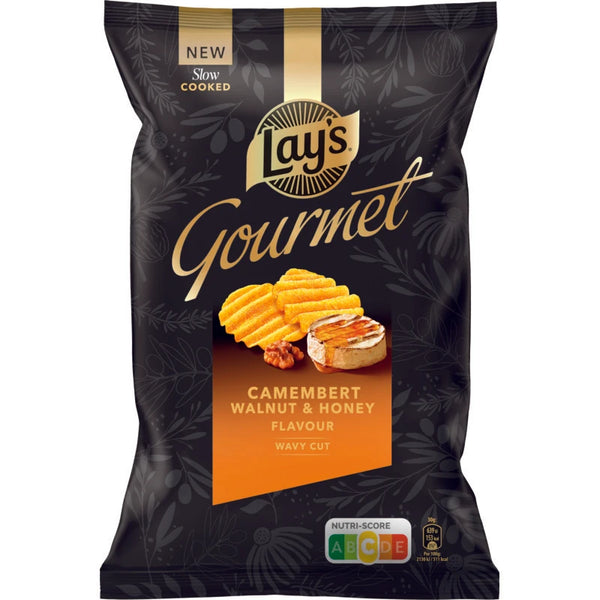 Lay's Gourmet wavy cut camembert walnut