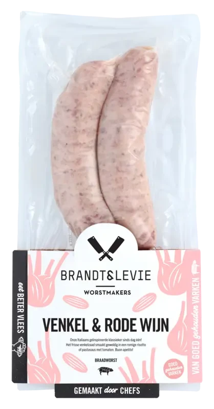 Brandt & Levie Braadworst venkel & rode wijn