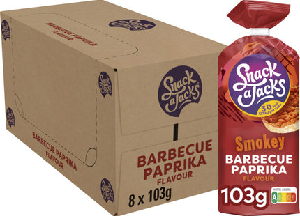 Snack a Jacks Smokey barbecue paprika doos
